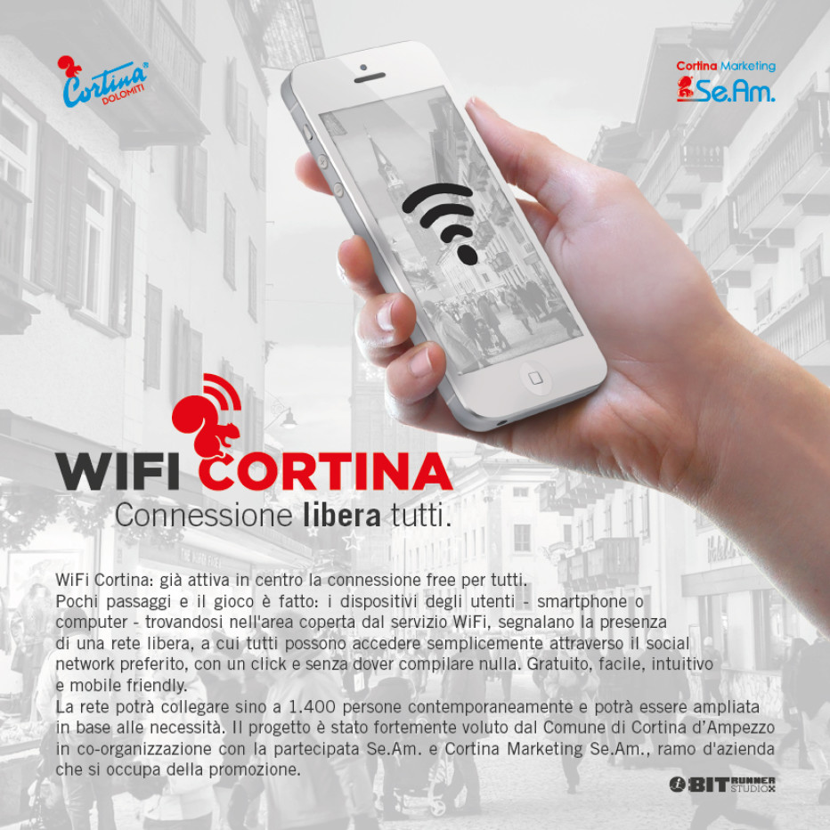 WiFi CORTINA: CONNESSIONE AD INTERNET LIBERA PER TUTTI