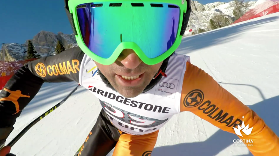 Kristian Ghedina, test super della discesa di Cortina e regala anche la sua spaccata!