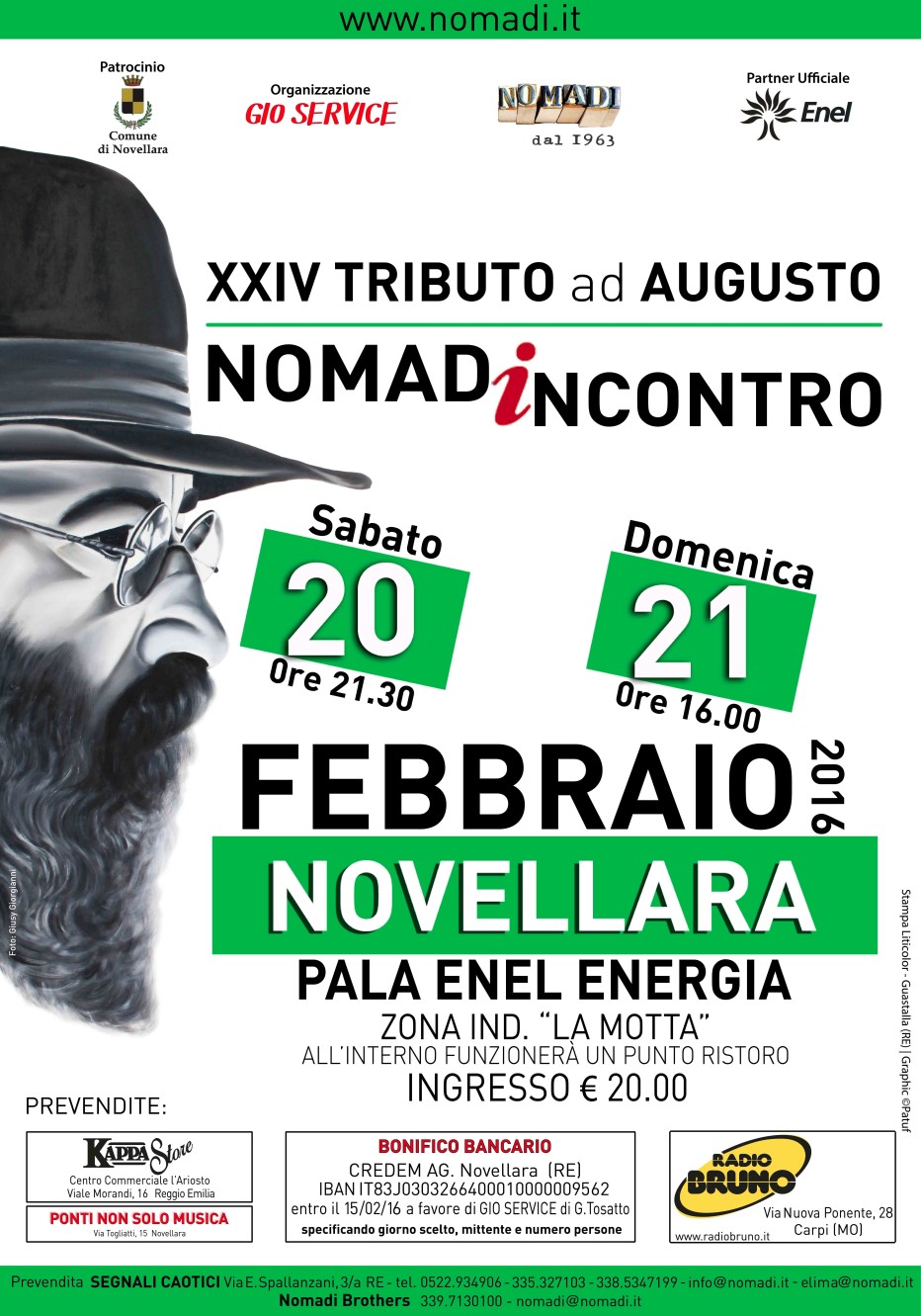 XXIV Tributo ad Augusto, Nomadincontro 20- 21 febbraio 2016. Intervista a Beppe Carletti