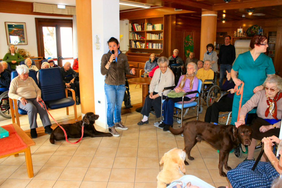 Pet Therapy in casa di riposo con il sostegno della Cassa Rurale ed Artigiana di Cortina d’Ampezzo