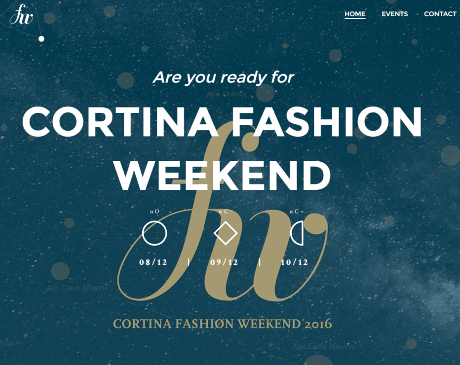 Cortina Fashion Week 2016 il nuovo sito