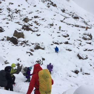 Soccorsi escursionisti in difficoltà  sulle Tre Cime di Lavaredo (Auronzo)