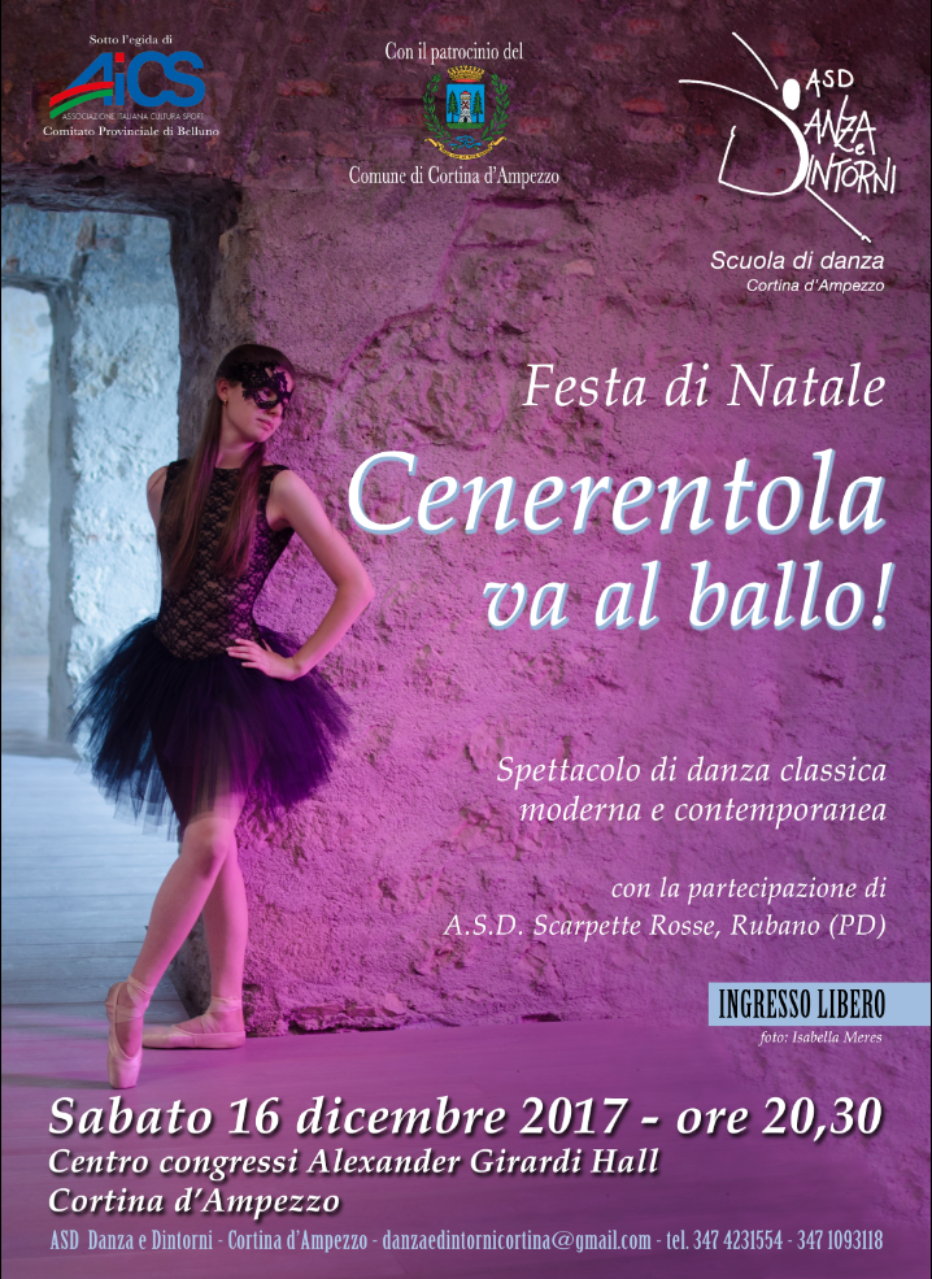 ASD DANZA E DINTORNI TI INVITA AL BALLO DI CENERENTOLA,SABATO 16 DICEMBRE:ASCOLTA L’INTERVISTA A NICOLETTA CARGNEL