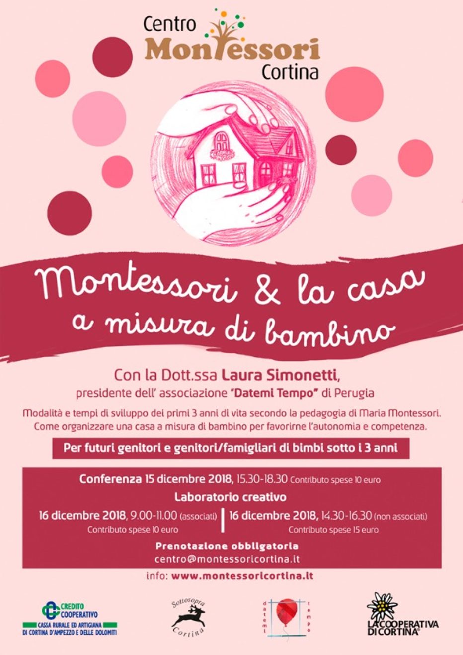 “MONTESSORI E LA CASA A MISURA DI BAMBINO”:CONFERENZA E LABORATORIO CREATIVO CON LA DOTTORESSA LAURA SIMONETTI