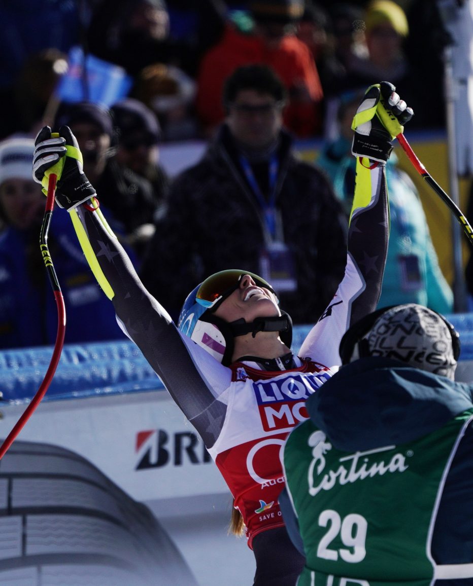 Spettacolo e commozione per la centesima gara di Coppa del mondo a Cortina.