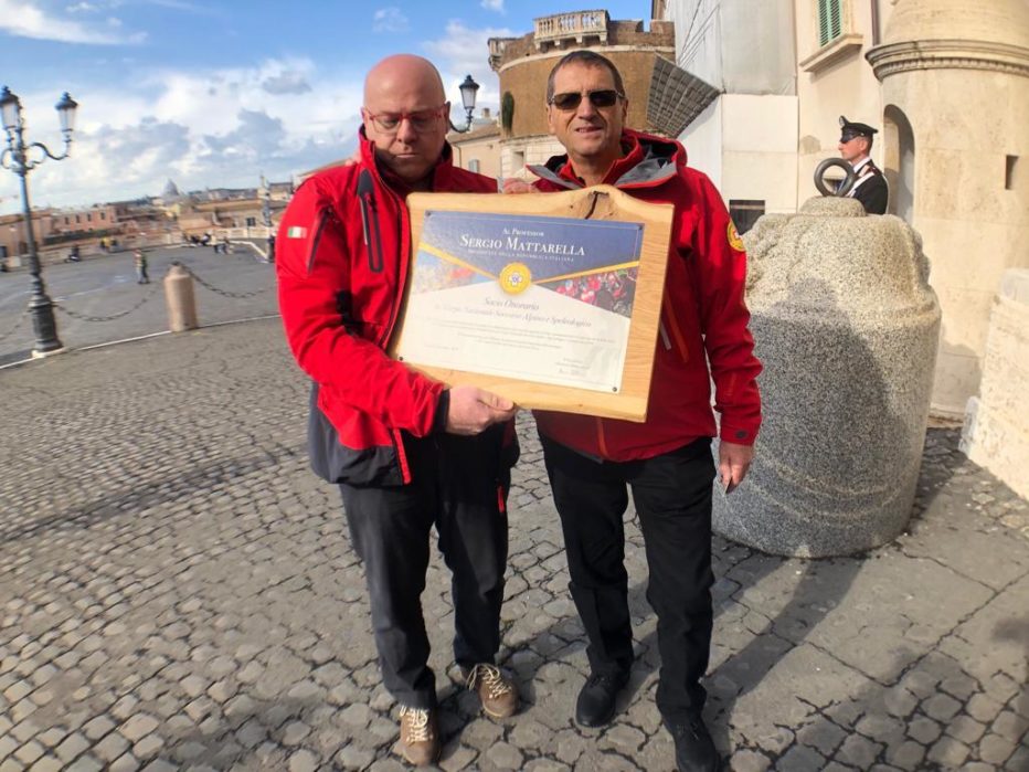 Il Presidente della Repubblica incontra il Soccorso Alpino e Speleologico.