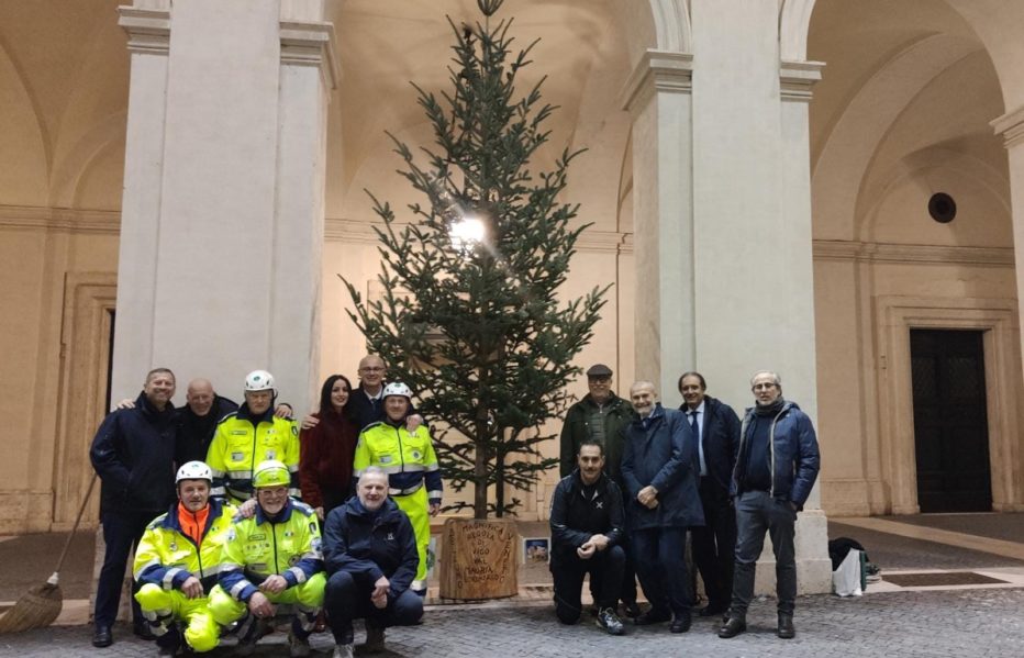 CONSEGNATO L’ALBERO DI NATALE A PALAZZO CHIGI.