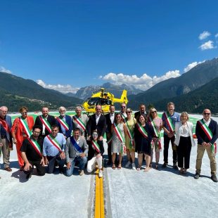 INAUGURATA A PIEVE DI CADORE LA NUOVA BASE HEMS PER GLI ELICOTTERI DEL SUEM 118.