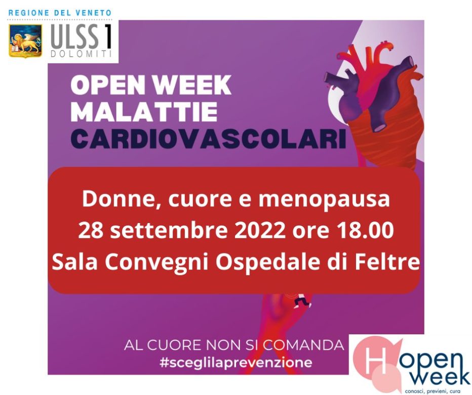 Donne, cuore e menopausa: incontro per la giornata mondiale del cuore, iniziativa il 28 settembre alle 18.00