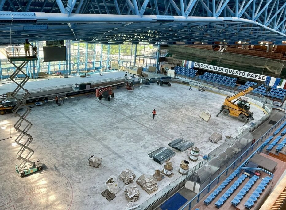 Milano Cortina 2026: sopralluogo SIMICO al cantiere dello Stadio del Ghiaccio di Cortina d’Ampezzo