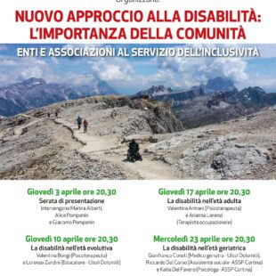 CORTINA PROMUOVE L’INCLUSIONE: QUATTRO APPUNTAMENTI AD APRILE PER SENSIBILIZZARE SULLA DISABILITÀ