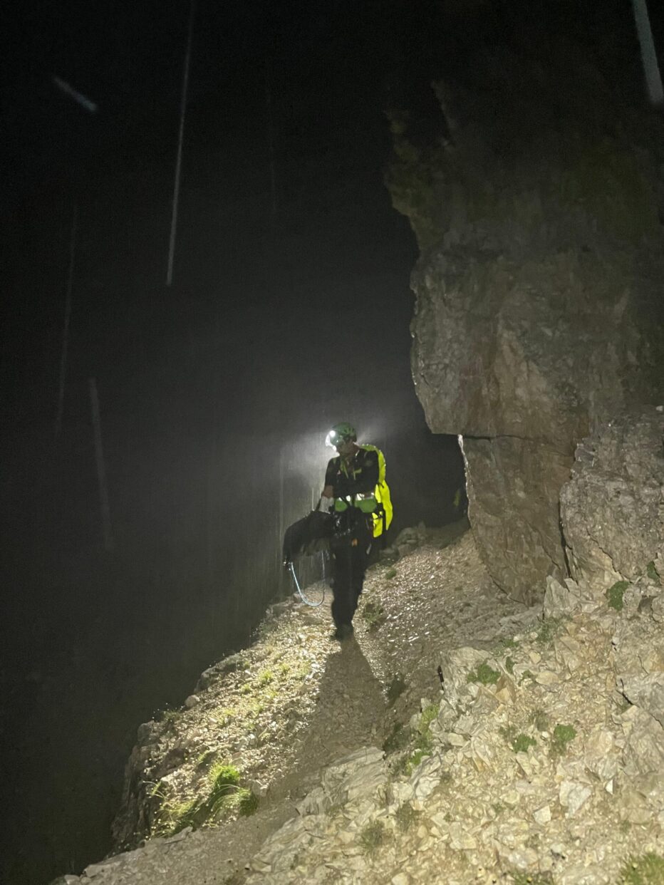 Complesso soccorso nella notte sulla Tofana di Rozes