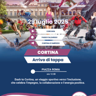 DASH TO CORTINA: da Monza a Cortina, attraversando paesaggi mozzafiato.  Un’esperienza unica che unisce tre discipline: nuoto, ciclismo e corsa, per superare ogni limite e raggiungere insieme un grande obiettivo solidale.