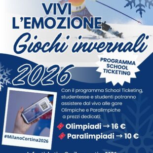 Biglietti scontati per studenti per assistere ai Giochi Olimpici e Paralimpici Milano Cortina 2026