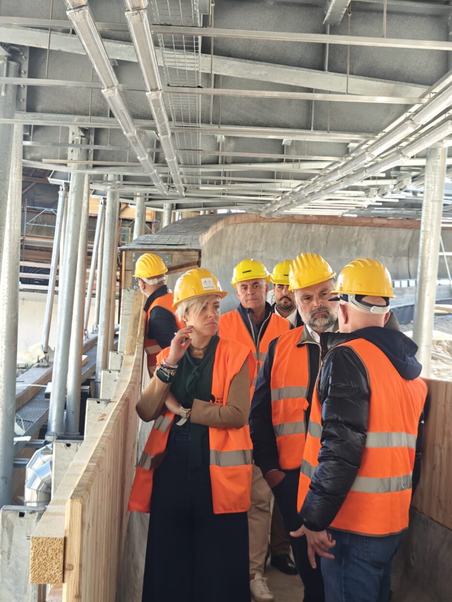 Eredità olimpica, Silvia Calligaro e Luca De Carlo in sopralluogo ai cantieri di Cortina d’Ampezzo.