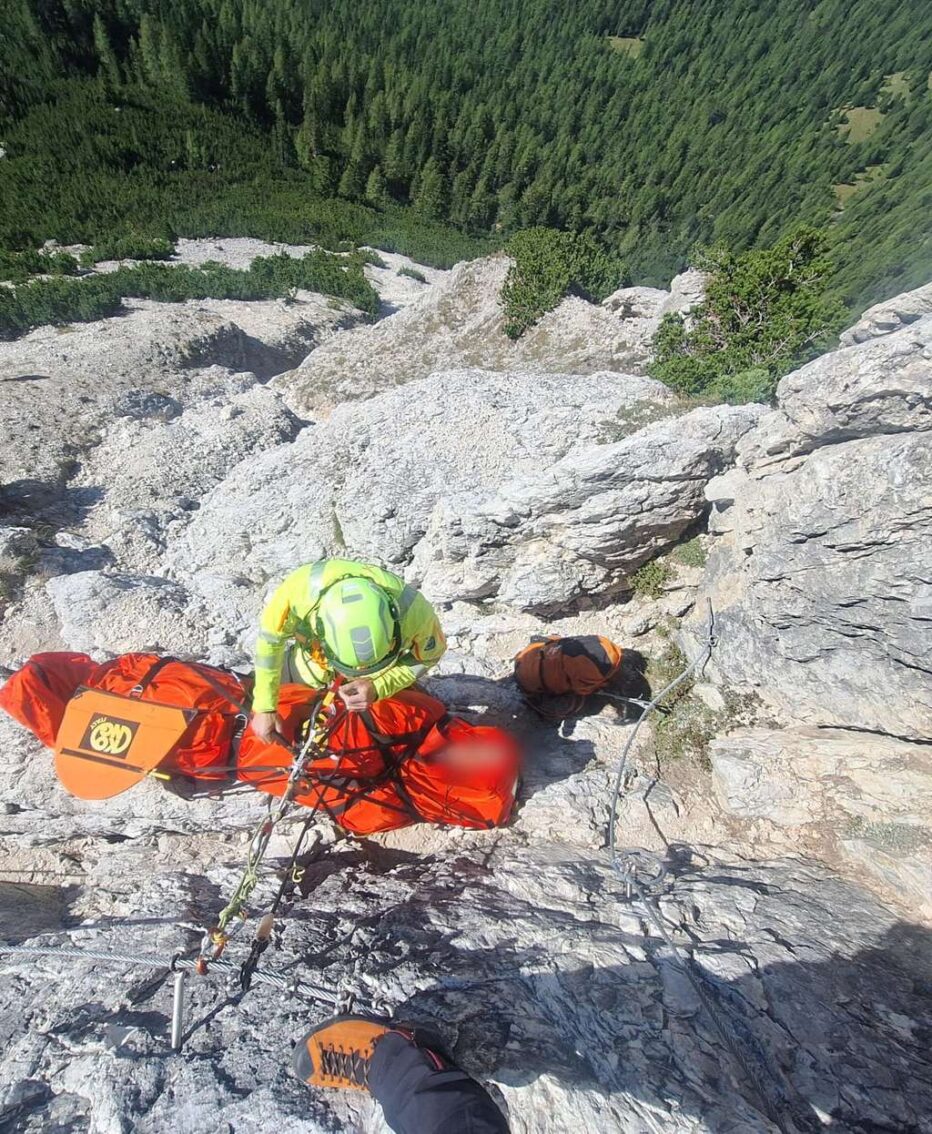 Recuperato escursionista sulla ferrata Fusetti