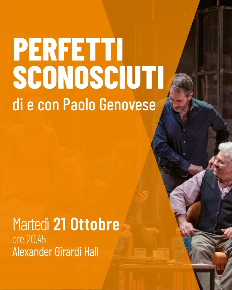 PERFETTI SCONOSCIUTI: CORTINATEATRO PORTA IN SCENA LA PRIMA OPERA TEATRALE DEL REGISTA PAOLO GENOVESEmartedì 21 ottobre alle 20.45 a Cortina