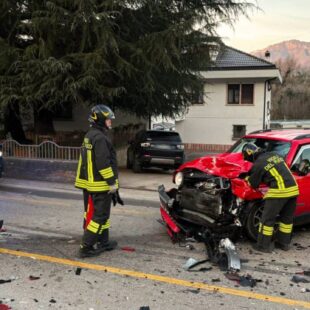 INCIDENTE STRADALE SULLA STRADA PROVINCIALE 1. DUE FERITI.