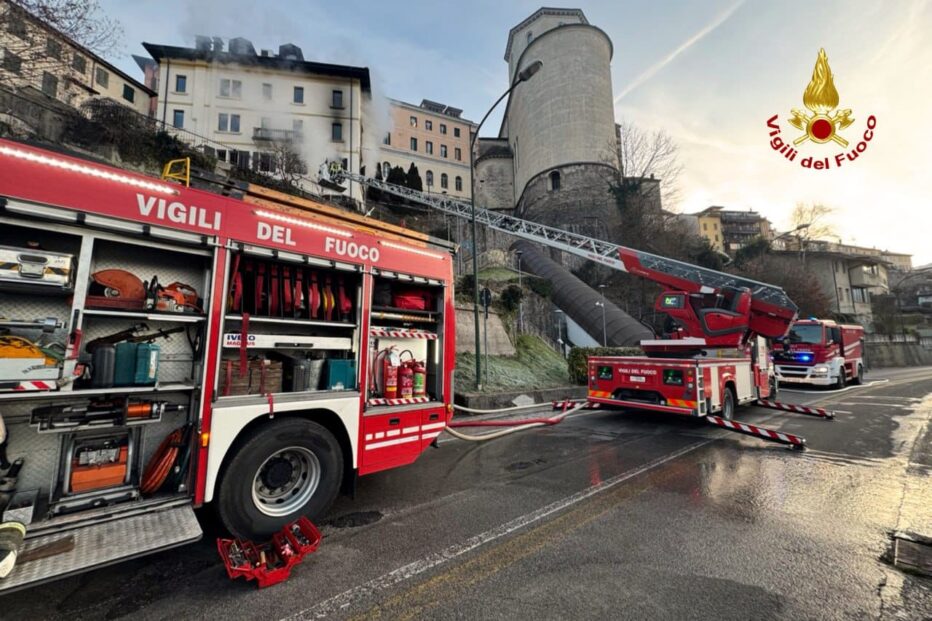 INCENDIO DI UN APPARTAMENTO A BELLUNO.