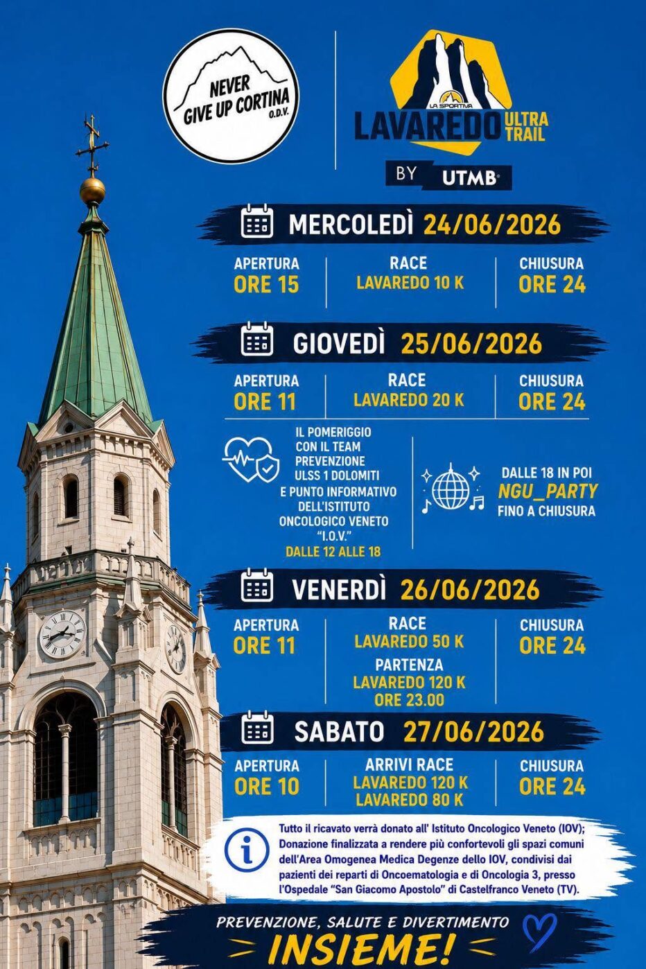 Never Give Up Cortina presenti alla SPORTIVA LAVAREDO ULTRA TRAIL BY UTMB®: ascolta l’intervista in diretta a Radio Cortina!