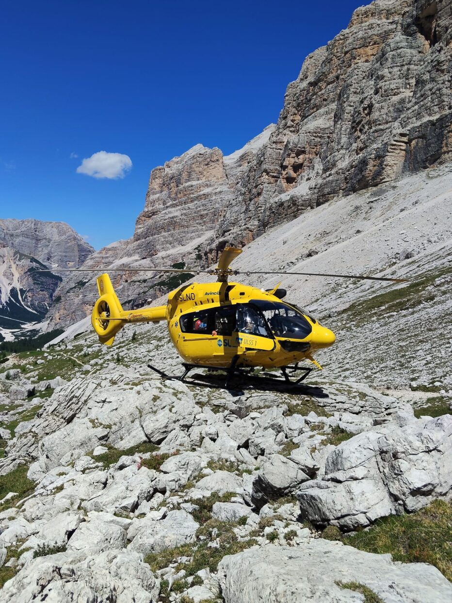 Due interventi di sabato 4 luglio del SUEM di Pieve di Cadore a Cortina e Malghe Duran