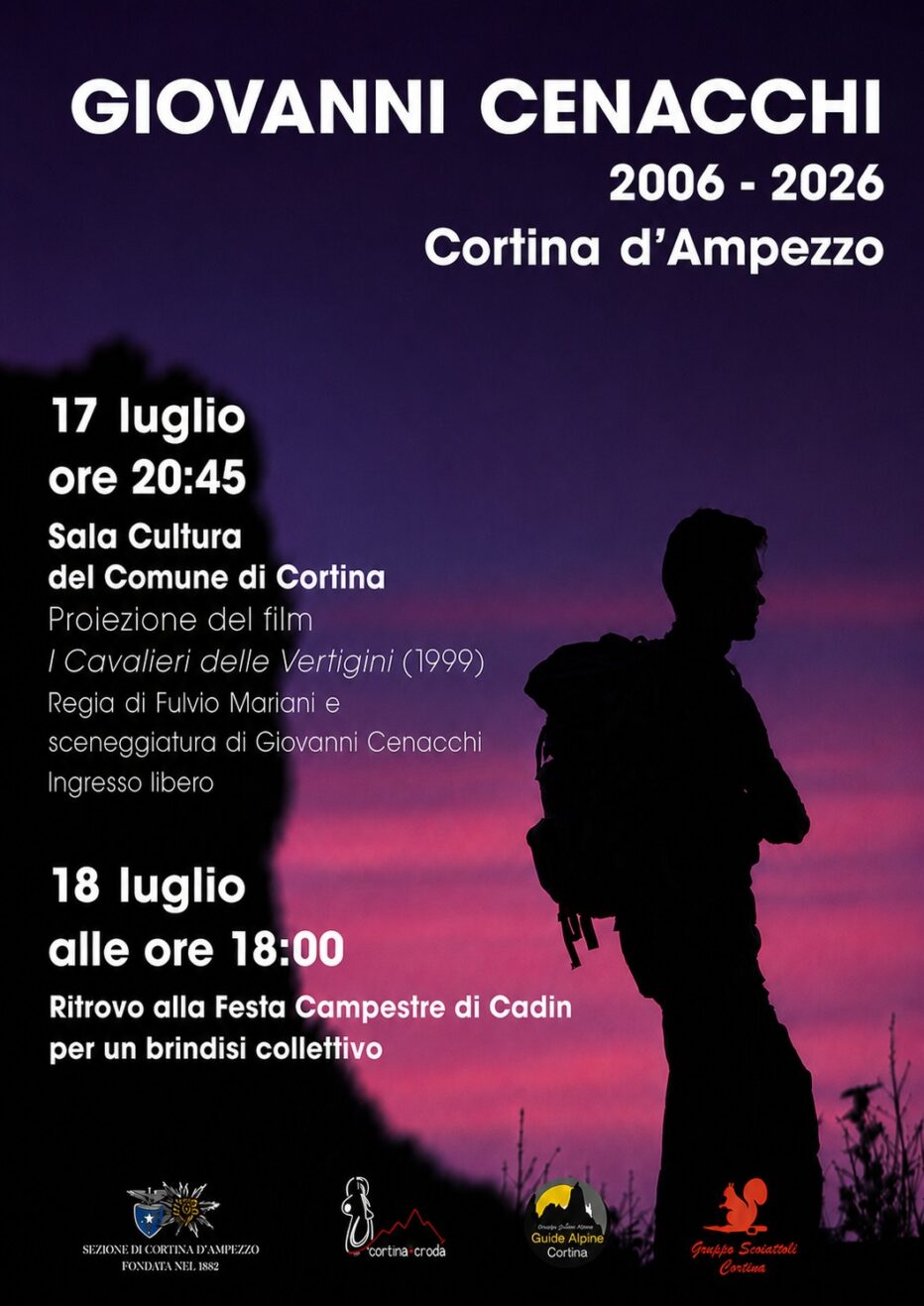 Nel ricordo di Giovanni Cenacchi, tra montagna, cultura e poesia: ascolta l’intervista con Pier Paolo Rossi