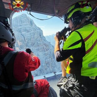 Nuova frana sul Monte Pelmo, ricognizione aerea dei Vigili del Fuoco: sentieri chiusi